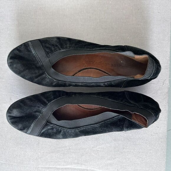 L'Amour Des Pieds Yerusha Ballet Flat Women Size 10 Black Leather Suede Slip On - Picture 6 of 7